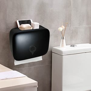 PORTA TOALLITAS  PLASTICO NEGRO LH-3792