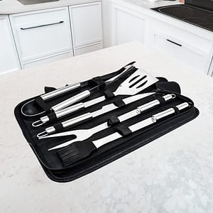 SET PARRILLERO 5PZ EN ESTUCHE NEGRO LH-3617