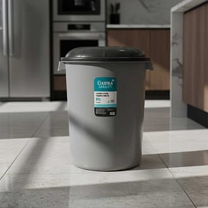 PAPELERA CON TAPA NEGRA 61L MB0061