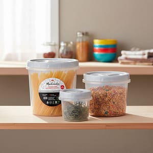 PACK 3 POTES TAPA ROSCA 1,5L+750ML+300ML MB3626BR