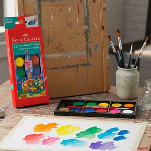 ACUARELAS FABER CASTELL 12CLORES +PINCEL 1410