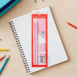 SET ESCOLAR EN BLISTER ROSA PASTEL 2367