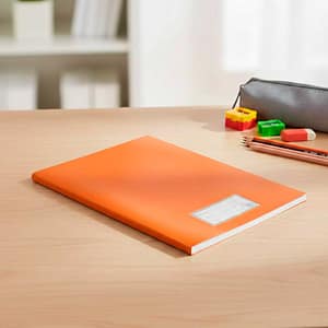 FORRO DE PVC PARA CUADERNO NARANJA