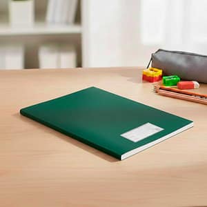 FORRO DE PVC PARA CUADERNO VERDE