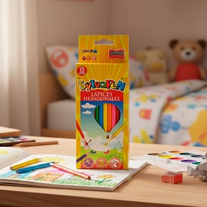 LAPICES DE COLORES SYLVAPEN HEXA X 12 UDS. + 2 HB