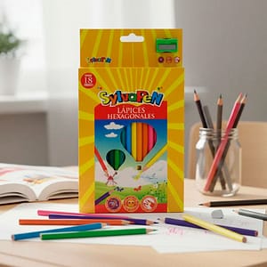 LAPICES DE COLORES SYLVAPEN HEXAGONALES X 18 UDS.