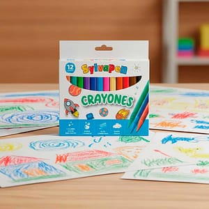 CRAYONES DE PLASTICOS FINOS SYLVAPEN X 12