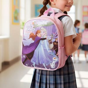 MOCHILA 30X24X20 FROZEN ROSA