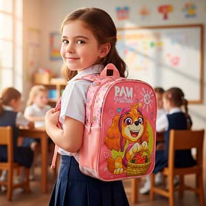 MOCHILA 30X23X10 TAFETA PAW FEM CORAL