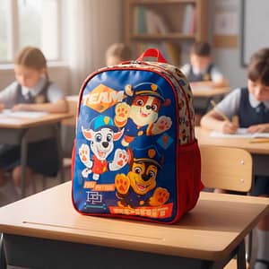 MOCHILA 30X23X10 TAFETA PAW MASC TEAM AZUL