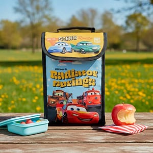 MOCHILA LUNCHERA 24.5X17.5X12 CARS RADIATOR ROJO