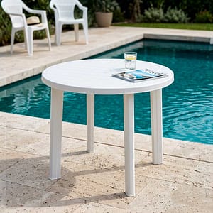 MESA REDONDA MOR BLANCA 90X72