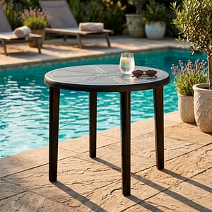 MESA REDONDA MOR NEGRA 90X72