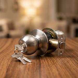 CERRADURA DE POMO PLATEADA WADIA EN CAJA LH-18 SS