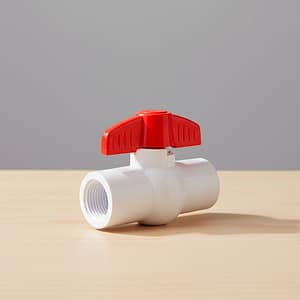 LLAVE DE PASO 1/2″ PLASTICA BLANCA/ROJA LH-763