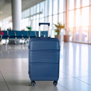 VALIJA RIGIDA C/RUEDAS 20″ AZUL LH-4416