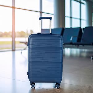 VALIJA RIGIDA C/RUEDAS 24″ AZUL LH-4416