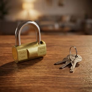 CANDADO BRONCEADO EN BLISTERS 50MM BAOLI LH-1275