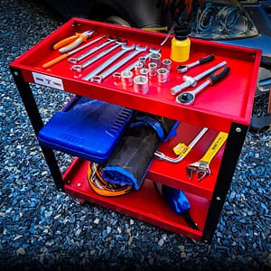 CARRO METALICO C/TRES BANDEJAS P/MECANICO