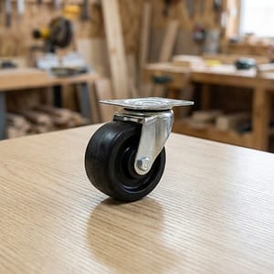 RUEDA NEGRA BASE METALICA 1 1/2″ GIRATORIA LH-564
