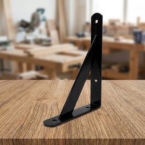 SOPORTE METALICO NEGRO 20X12 CM P/ESTANTE LH-2935