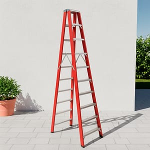 ESCALERA TIJERA 10 ESCALONES DOBLE ALUMINIO LH1837