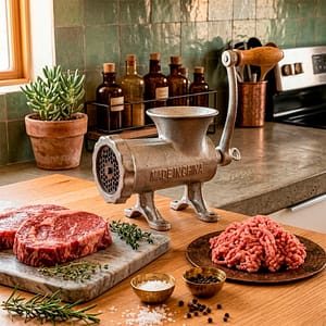 PICADOR N12 DE CARNE MANUAL METALICO LH-1888