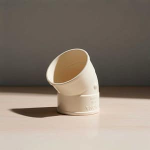 CODO 45 GRADOS 40MM BLANCO DE PVC KRONA K-611