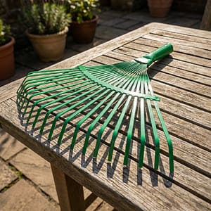 ESCOBILLA JARDIN METALICA TIPO FLECO S/CABO LH-743