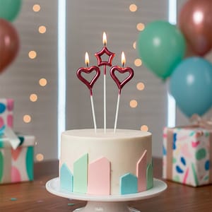 VELA FORMA D/CORAZON Y ESTRELLA 3PZ 03-361913