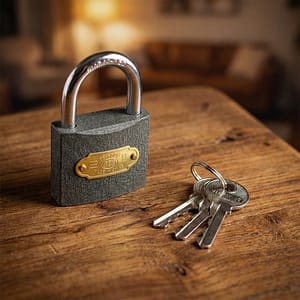 CANDADO DE HIERRO GRIS 32MM TRI-ROOM LH-1270