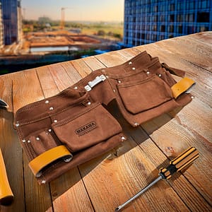 PORTA HERRAMIENTAS DE CUERO MARRON MAKAWA MK-ET03