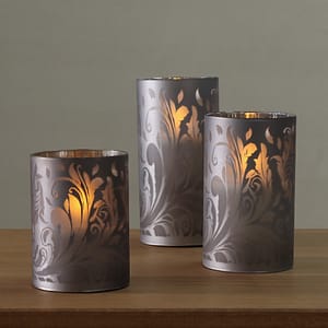 Vela Led Plata De Vidrio