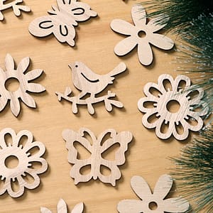 Set x24 Adornos Navidad Madera