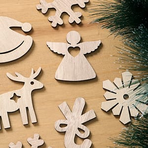 Set x24 Adornos De Navidad Madera