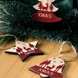 Set x9 Adornos Navidad Madera