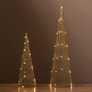 Árbol Decorativo Dorado Led 40
