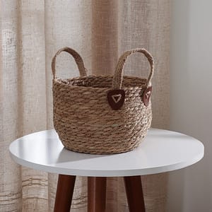 Cesto Detalle Cuero Chico