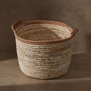 Cesto Con Asas De Madera Grande