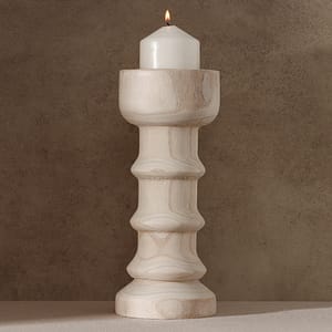 Portavela De Madera Alto