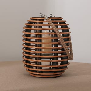 Fanal Bamboo Con Asa De Yute