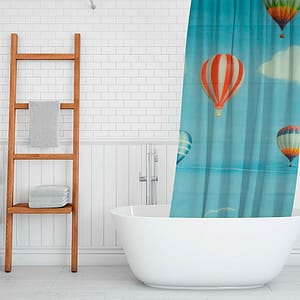 CORTINA PARA BAÑO ESTAMPADA 1.80M X 180CM LH-837