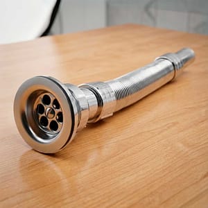 SIFON PLATEADO CON VALVULA PARA COCINA LH-794