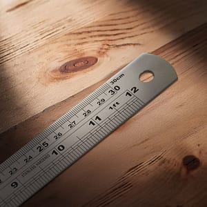 REGLA METALICA 30CM CON TABLA DE CONVERSION LH-791