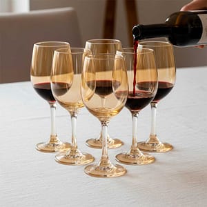 SET COPA 6PZ DE VINO ACERO 330ML G3057-1