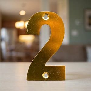 NUMERO 2 METALICO EN BLISTERS LH-1345