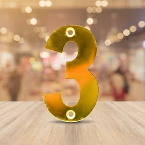 NUMERO 3 METALICO EN BLISTERS LH-1345