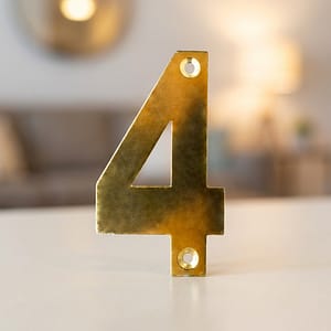 NUMERO 4 METALICO EN BLISTERS LH-1345