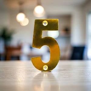 NUMERO 5 METALICO EN BLISTERS LH-1345