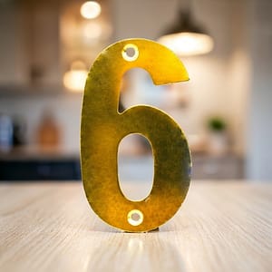 NUMERO 6 METALICO EN BLISTERS LH-1345